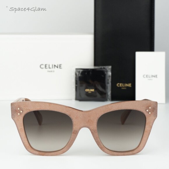 Celine Women Sunglasses Pink Gradient Brown Butterfly CL4004IN CATHERINE 74F NEW - Picture 3 of 9